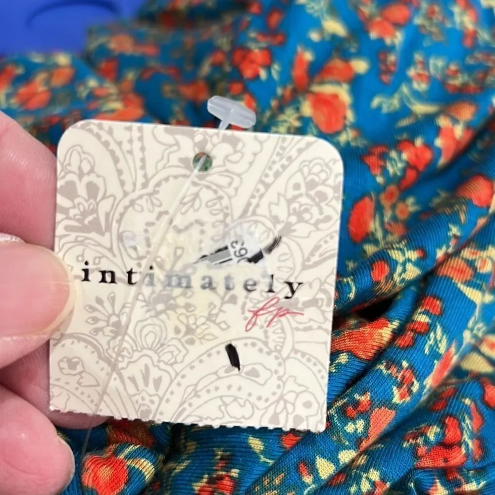 Free People Intimately free floral turquoise body suit size XS NWT